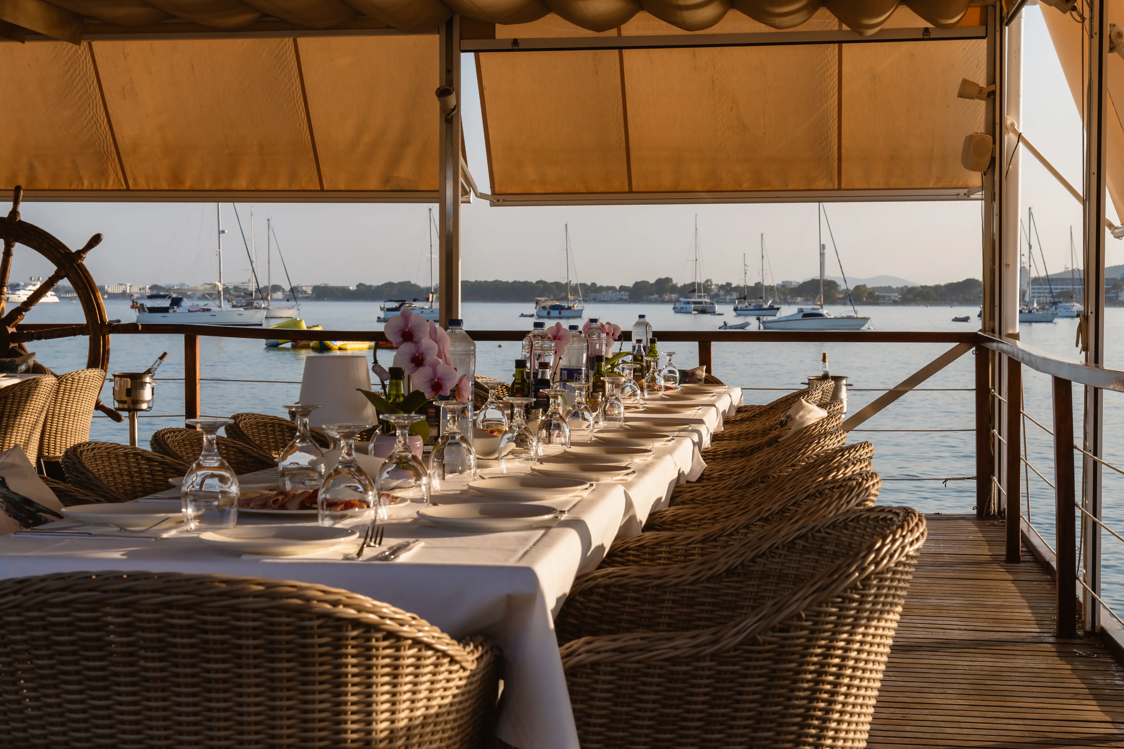 Evening party on Aqua terrace