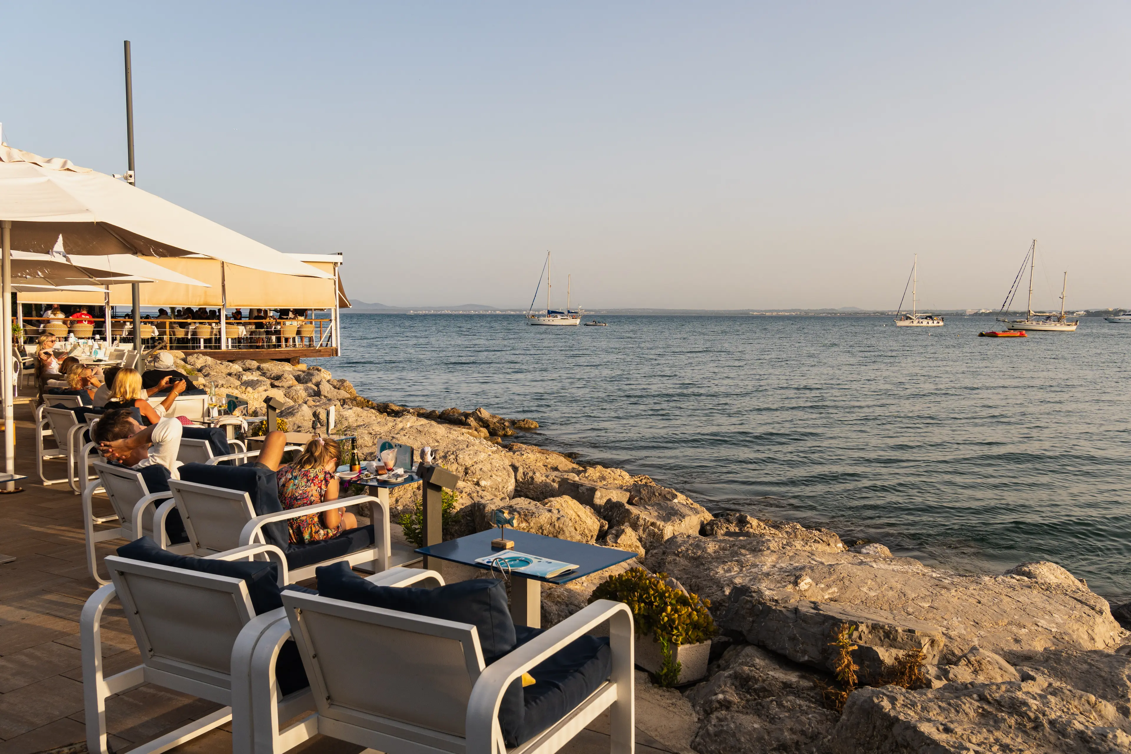 Outdoor chill-out area at Aqua Alcudia