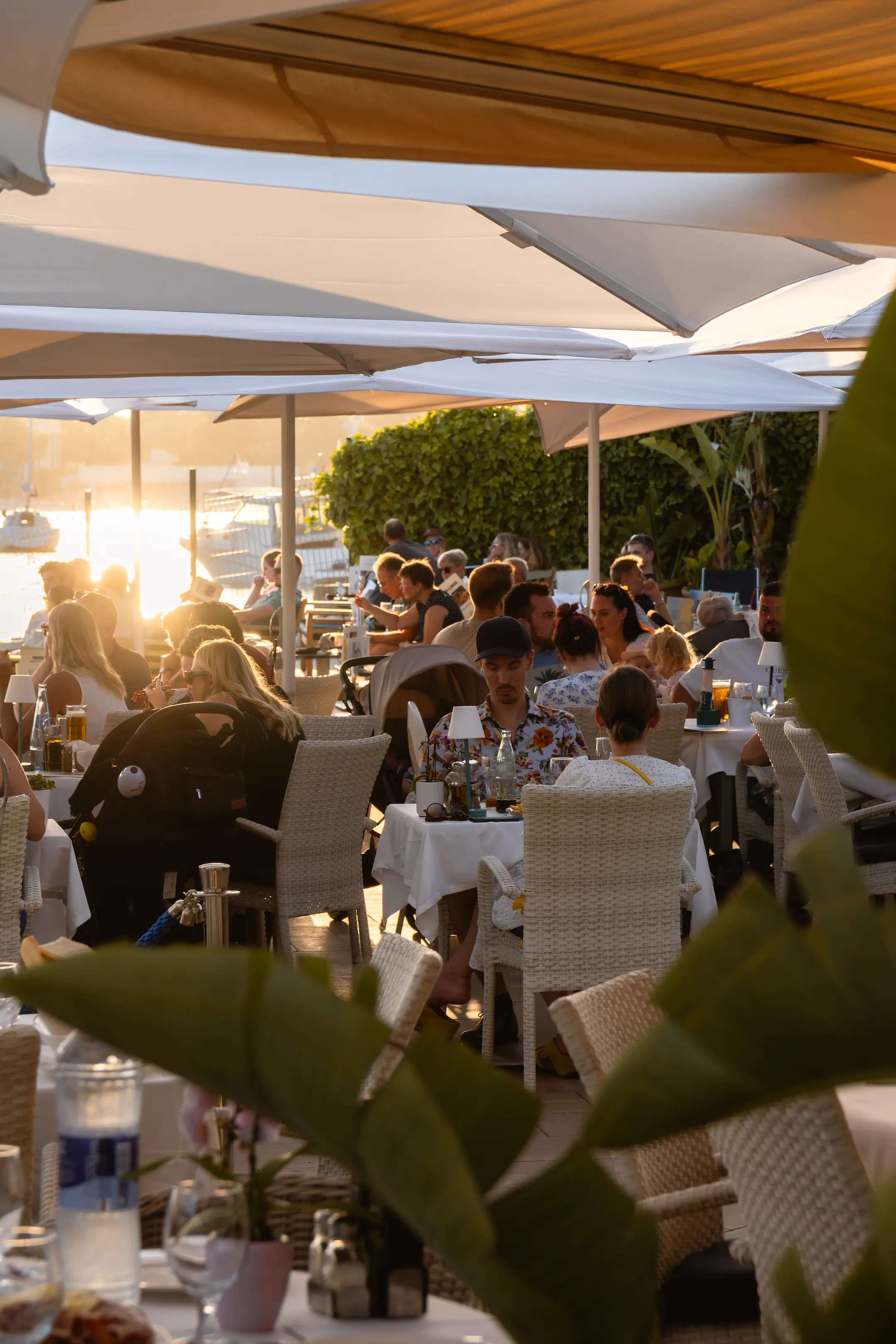 Outdoor terrace for events by the sea