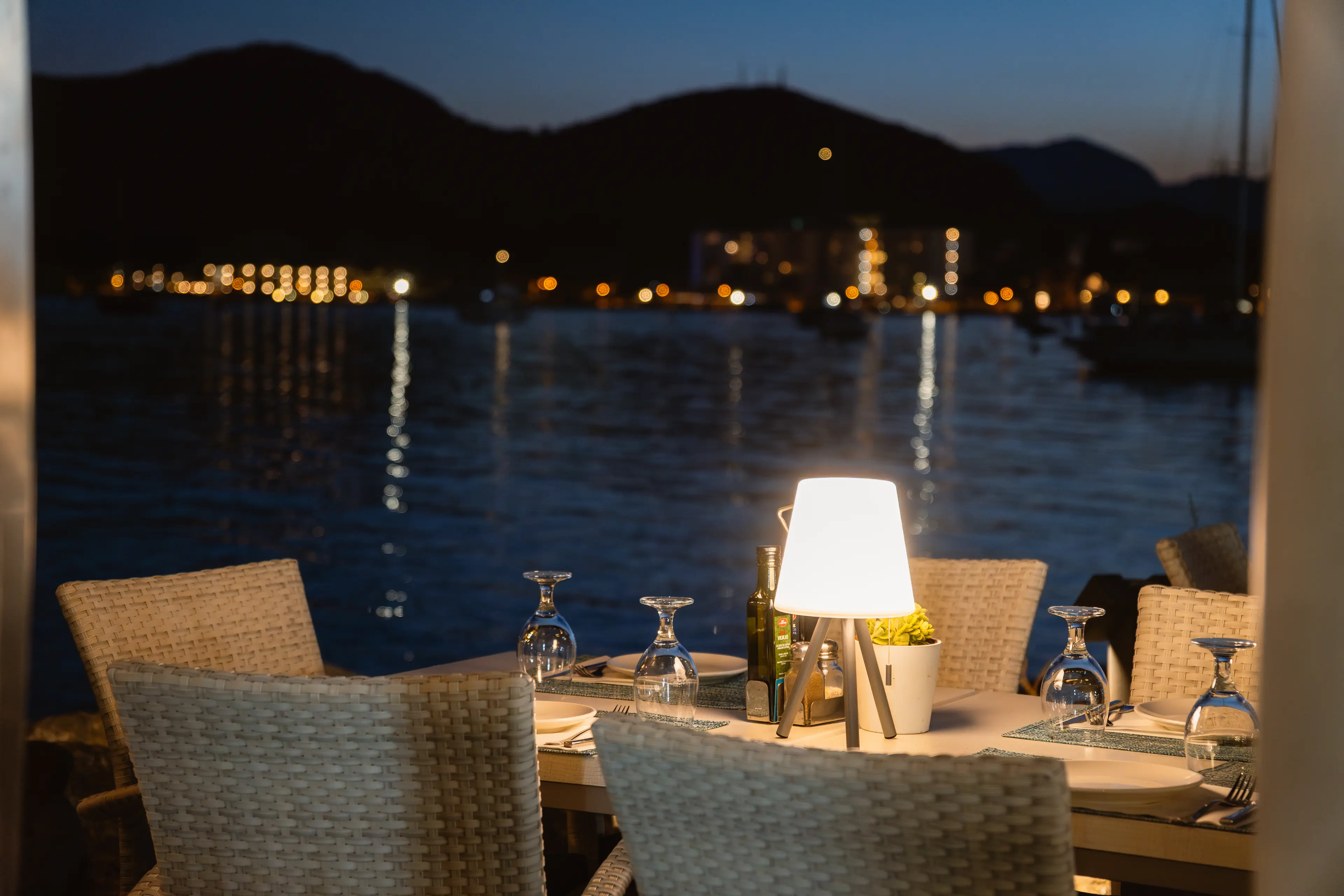 Aqua Restaurant interior with marine décor