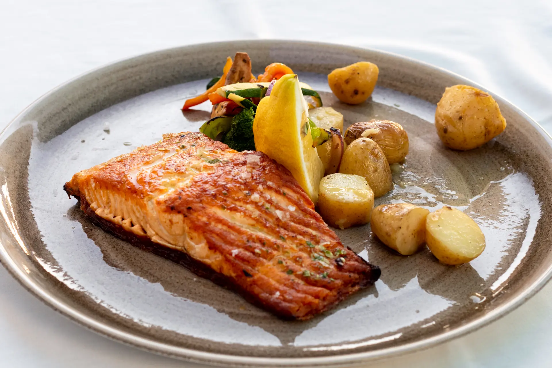 Grilled Norwegian salmon